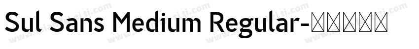 Sul Sans Medium Regular字体转换